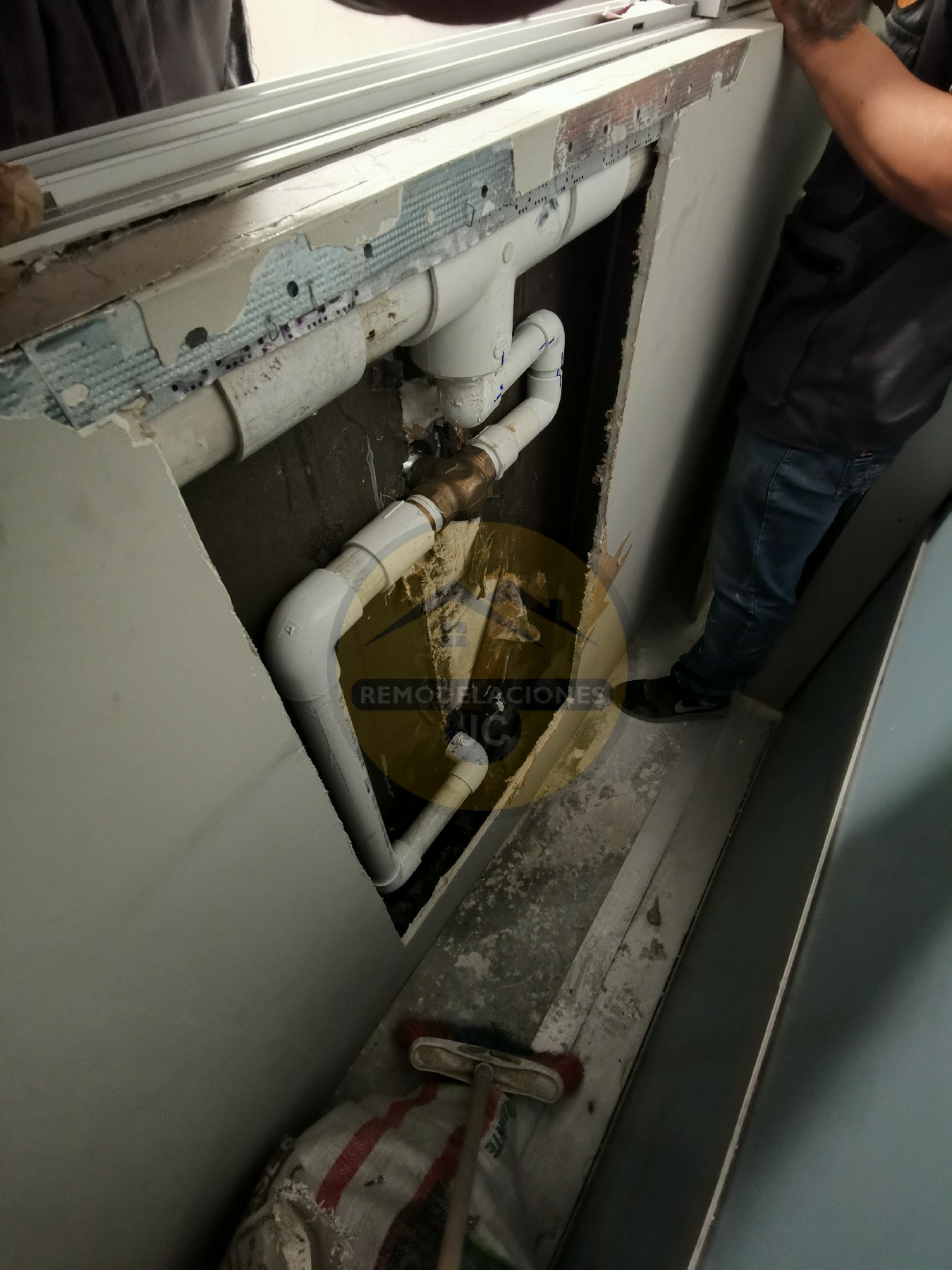 plomería de PVC para push corona